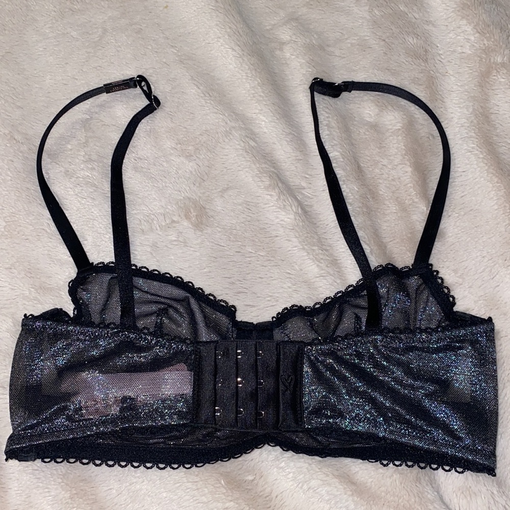 Victoria Secret Sheer Sparkle Bra 32C - Picture 2 of 4